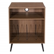 Scranton & Co Mid-Century Record Player Stand with Album Storage in Walnut