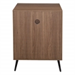 Scranton & Co Mid-Century Record Player Stand with Album Storage in Walnut