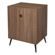 Scranton & Co Mid-Century Record Player Stand with Album Storage in Walnut