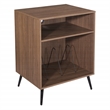 Scranton & Co Mid-Century Record Player Stand with Album Storage in Walnut
