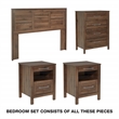Scranton & Co Queen/Full 4-Piece Set in Classic Walnut with Chest