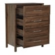 Scranton & Co Contemporary 4-Drawer Chest in Classic Walnut Wood Finish