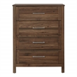 Scranton & Co Contemporary 4-Drawer Chest in Classic Walnut Wood Finish