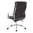 Scranton & Co High Back Manager's Faux Leather Chair in Black Chrome Base