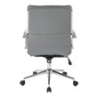 Scranton & Co Mid Back Manager's Faux Leather Chair in Charcoal Chrome Base