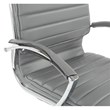 Scranton & Co Mid Back Manager's Faux Leather Chair in Charcoal Chrome Base