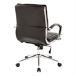 Scranton & Co Mid Back Manager's Faux Leather Chair in Black Chrome Base