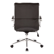Scranton & Co Mid Back Manager's Faux Leather Chair in Black Chrome Base