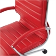 Scranton & Co Mid Back Manager's Faux Leather Chair in Red Chrome Base