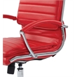 Scranton & Co Mid Back Manager's Faux Leather Chair in Red Chrome Base