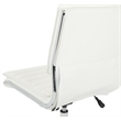 Scranton & Co Armless Mid Back Faux Leather Chair in White Chrome Base