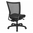 Scranton & Co Task Chair with Breathable Mesh Back in Padded Black Fabric