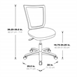 Scranton & Co Task Chair with Breathable Mesh Back in Padded Black Fabric
