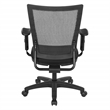 Scranton & Co Task Chair with Mesh Back and Adjustable Arms in Black Fabric