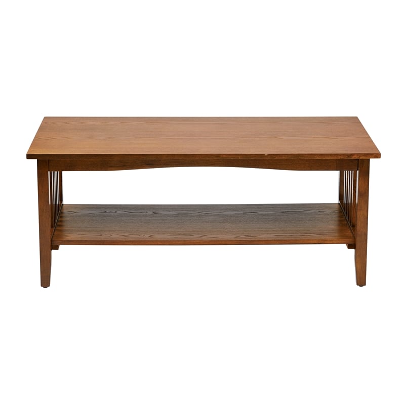 Scranton & Co Mission Style Coffee Table in Ash Brown Engineered Wood