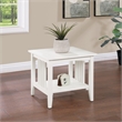 Scranton & Co Mission Style End Table in White Engineered Wood Finish