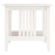 Scranton & Co Mission Style End Table in White Engineered Wood Finish