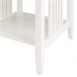 Scranton & Co Mission Style End Table in White Engineered Wood Finish