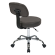 Scranton & Co Drafting Stool in Gray Vinyl with Heavy-Duty Chrome Base