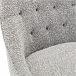 Scranton & Co Boucle Office Chair in Salt and Pepper Gray Rustic Wood Base