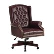 Scranton & Co Traditional High Back Executive Chair in Oxblood Red Vinyl