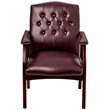Scranton & Co Traditional Button Tufted Guest Chair in Oxblood Red Vinyl