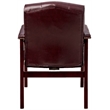 Scranton & Co Traditional Button Tufted Guest Chair in Oxblood Red Vinyl