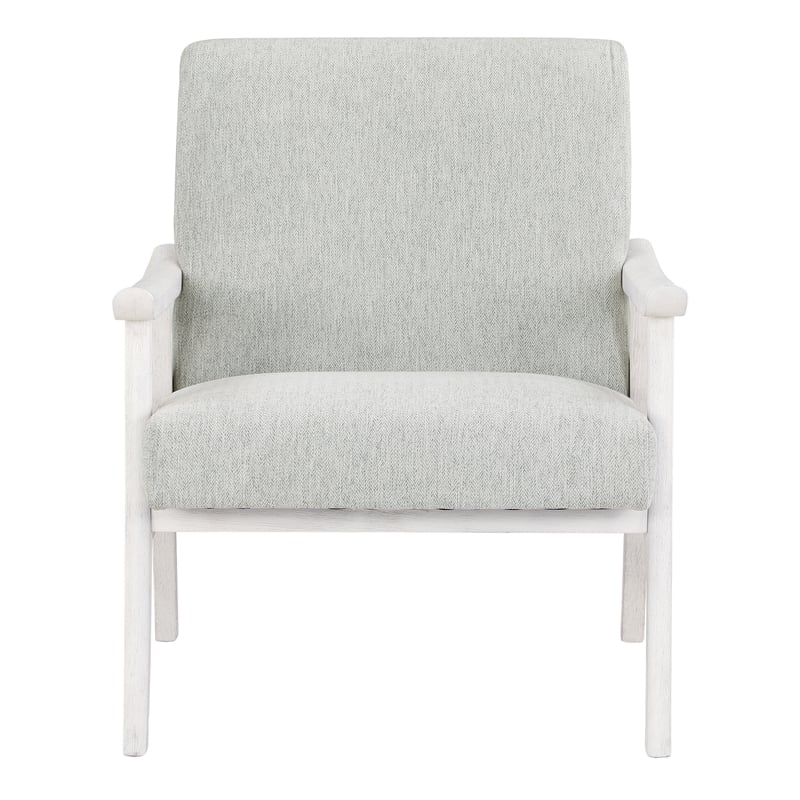 Scranton & Co Mid-Century Cantilever Chair in Smoke Gray Antique White Frame