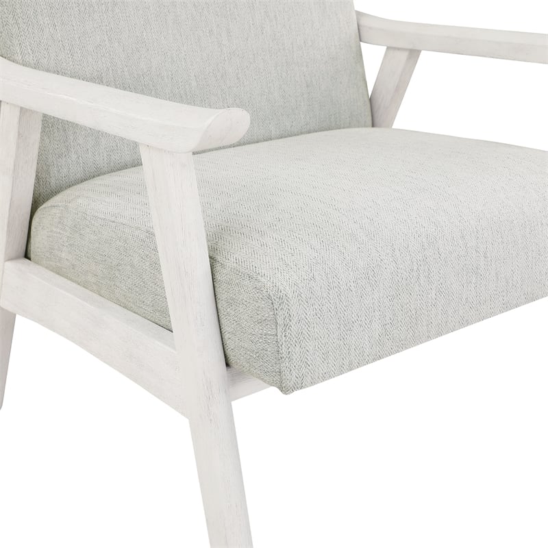 Scranton & Co Mid-Century Cantilever Chair in Smoke Gray Antique White Frame