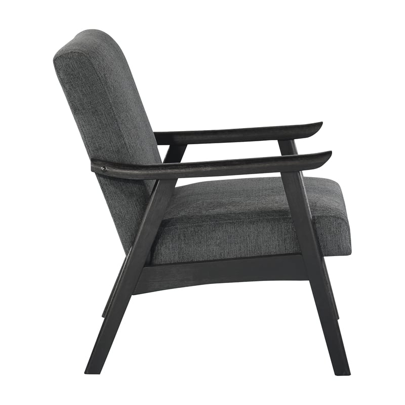 Scranton & Co Mid-Century Cantilever Chair in Charcoal Black Frame