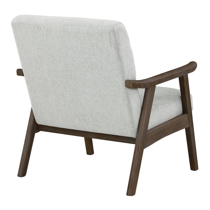 Scranton & Co Mid-Century Cantilever Chair in Smoke Gray Brushed Brown Frame