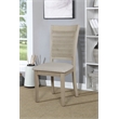 Scranton & Co Cane Back Dining Chair 2-Pack in White Base Linen White Seat