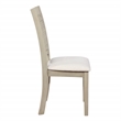 Scranton & Co Cane Back Dining Chair 2-Pack in White Base Linen White Seat