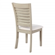 Scranton & Co Cane Back Dining Chair 2-Pack in White Base Linen White Seat