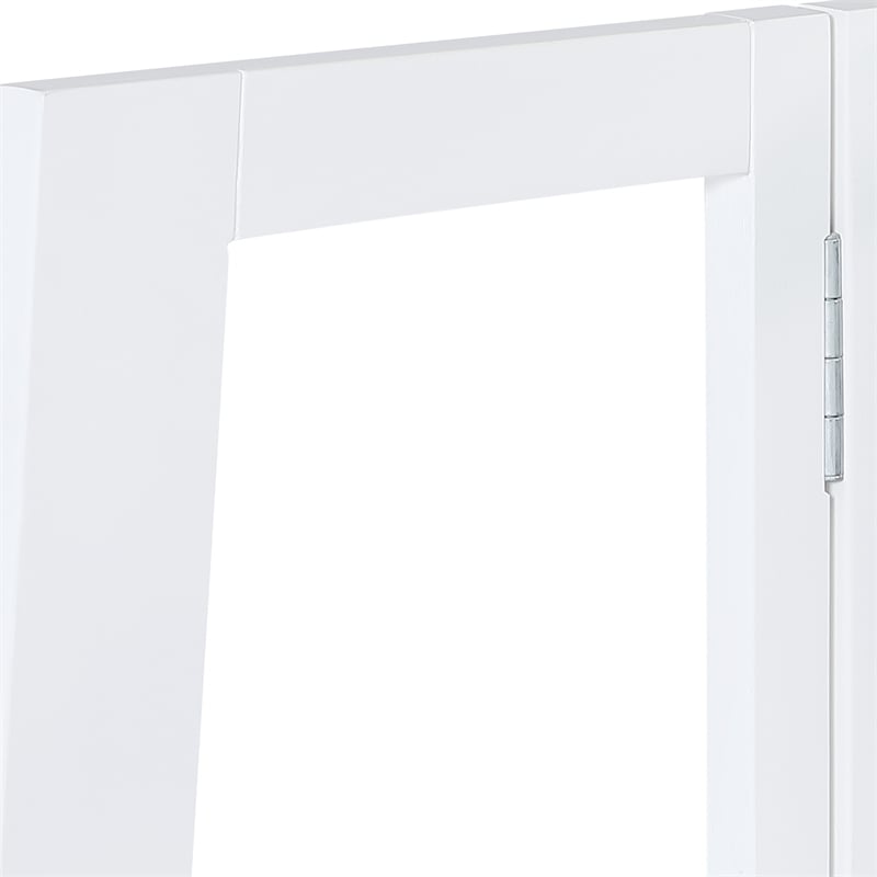 Scranton & Co 5-Shelf Folding Bookcase in Willow White Wood Finish