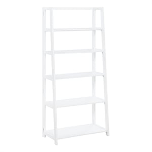 Scranton & Co 5-Shelf Folding Bookcase in Willow White Wood Finish