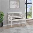 Scranton & Co Entryway Storage Bench in Distressed White Wood Finish