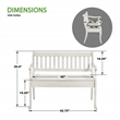 Scranton & Co Entryway Storage Bench in Distressed White Wood Finish