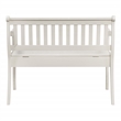 Scranton & Co Entryway Storage Bench in Distressed White Wood Finish