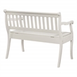 Scranton & Co Entryway Storage Bench in Distressed White Wood Finish