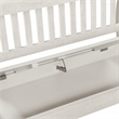 Scranton & Co Entryway Storage Bench in Distressed White Wood Finish