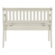 Scranton & Co Contemporary Entryway Storage Bench in White Wood Finish