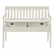 Scranton & Co Contemporary Entryway Storage Bench in White Wood Finish