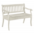Scranton & Co Contemporary Entryway Storage Bench in White Wood Finish