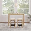 Scranton & Co 3-Piece Counter Height Dining Set with Power in Natural Oak