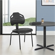 Scranton & Co Black Urethane Armless Guest Chair with ESD Certification