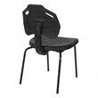 Scranton & Co Black Urethane Armless Guest Chair with ESD Certification