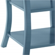 Scranton & Co Round Side Table in Blue Wood Finish with 2 Shelves