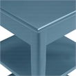 Scranton & Co Round Side Table in Blue Wood Finish with 2 Shelves