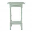 Scranton & Co Round Side Table in Sage Green Wood with Lower Shelf